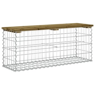 Tuinbank schanskorfontwerp 103x31,5x42 cm ge&iuml;mpregneerd hout 5
