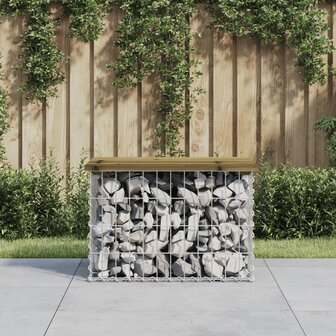 Tuinbank schanskorfontwerp 63x44x42 cm ge&iuml;mpregneerd grenenhout 1