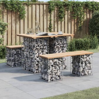 Tuinbank schanskorfontwerp 100x70x72 cm massief grenenhout 1