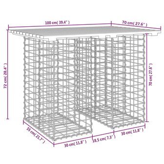 Tuinbank schanskorfontwerp 100x70x72 cm massief grenenhout 8