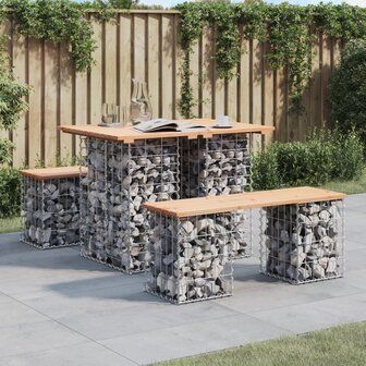Tuinbank schanskorfontwerp 100x70x72 cm massief grenenhout 1
