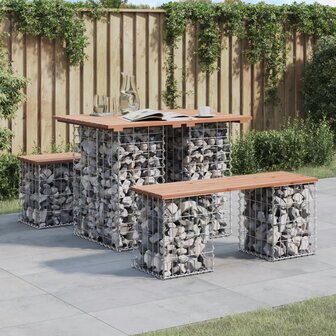 Tuinbank Schanskorfontwerp 100x70x72 cm massief grenenhout 1