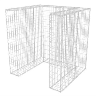 Schanskorf enkele vuilnisbak ombouw 110x100x120 cm staal  2