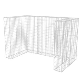 Schanskorf dubbele vuilnisbak ombouw 180x100x120 cm staal  2
