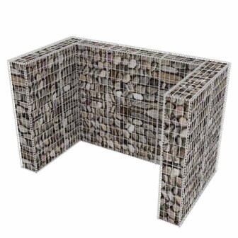 Schanskorf dubbele vuilnisbak ombouw 180x100x120 cm staal  3