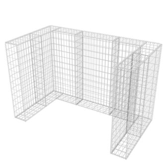 Schanskorf dubbele vuilnisbak ombouw 180x100x120 cm staal  5