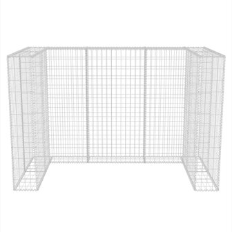 Schanskorf dubbele vuilnisbak ombouw 180x100x120 cm staal  6