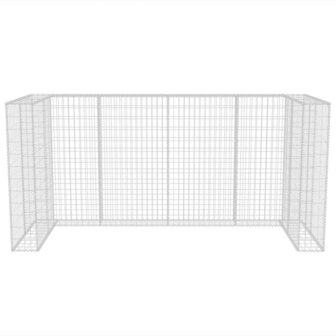 Schanskorf drievoudige vuilnisbak ombouw 250x100x120 cm staal   7