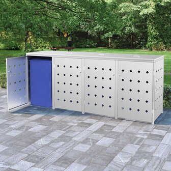 Containerberging vierdubbel 240 L roestvrij staal 1