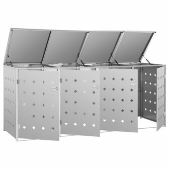 Containerberging vierdubbel 240 L roestvrij staal 8