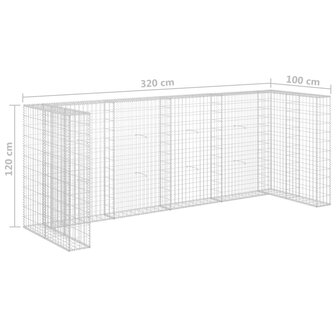 Schanskorfmuur containers 320x100x120 cm gegalvaniseerd staal 7