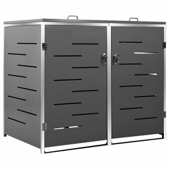 Containerberging dubbel 138x77,5x112,5 cm roestvrij staal 2