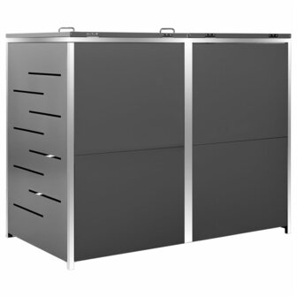 Containerberging dubbel 138x77,5x112,5 cm roestvrij staal 4