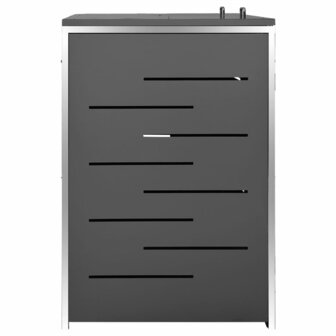 Containerberging dubbel 138x77,5x112,5 cm roestvrij staal 5