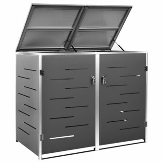 Containerberging dubbel 138x77,5x112,5 cm roestvrij staal 6