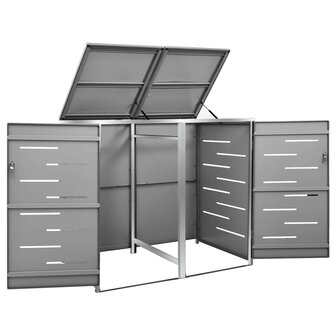 Containerberging dubbel 138x77,5x112,5 cm roestvrij staal 7