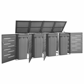 Containerberging vierdubbel 276,5x77,5x112,5 cm roestvrij staal 1