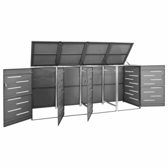 Containerberging vierdubbel 276,5x77,5x112,5 cm roestvrij staal 3