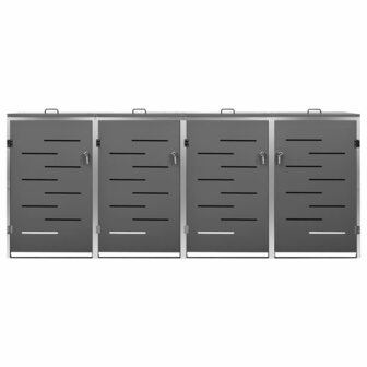 Containerberging vierdubbel 276,5x77,5x112,5 cm roestvrij staal 5