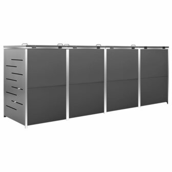 Containerberging vierdubbel 276,5x77,5x112,5 cm roestvrij staal 7