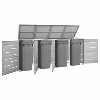 Containerberging vierdubbel 276,5x77,5x112,5 cm roestvrij staal 1