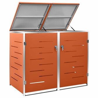 Containerberging dubbel 138x77,5x112,5 cm roestvrij staal 6
