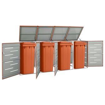 Containerberging vierdubbel 276,5x77,5x112,5 cm roestvrij staal 1