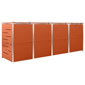 Containerberging vierdubbel 276,5x77,5x112,5 cm roestvrij staal 7