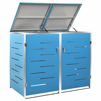 Containerberging dubbel 138x77,5x112,5 cm roestvrij staal 3