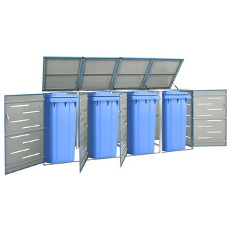 Containerberging vierdubbel 276,5x77,5x112,5 cm roestvrij staal 1