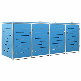 Containerberging vierdubbel 276,5x77,5x112,5 cm roestvrij staal 2