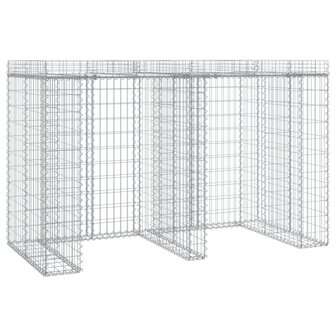 Schanskorf voor vuilnisbak 192x91x120 cm gegalvaniseerd ijzer 2