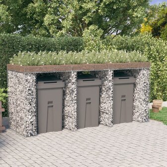 Schanskorf voor vuilnisbak 270x91x120 cm gegalvaniseerd ijzer 1