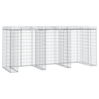 Schanskorf voor vuilnisbak 270x91x120 cm gegalvaniseerd ijzer 2