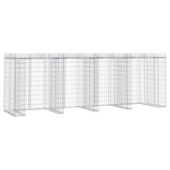 Schanskorf voor vuilnisbak 350x91x120 cm gegalvaniseerd ijzer 2