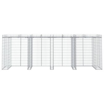Schanskorf voor vuilnisbak 350x91x120 cm gegalvaniseerd ijzer 3