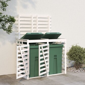 Containerberging dubbel massief grenenhout wit 1
