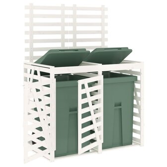 Containerberging dubbel massief grenenhout wit 4