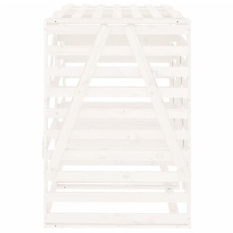 Containerberging dubbel massief grenenhout wit 7