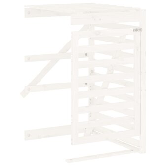 Containerberging dubbel massief grenenhout wit 9