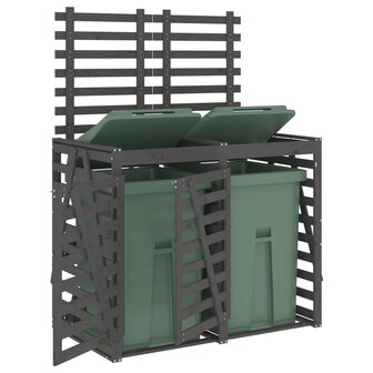 Containerberging dubbel massief grenenhout grijs 4