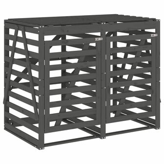 Containerberging dubbel massief grenenhout grijs 5