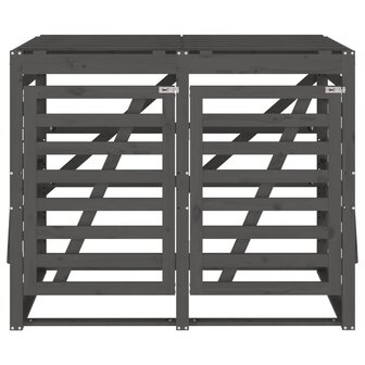 Containerberging dubbel massief grenenhout grijs 6