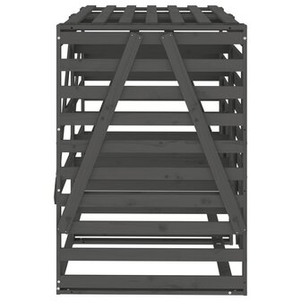 Containerberging dubbel massief grenenhout grijs 7