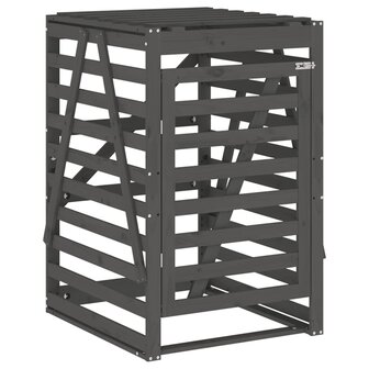 Containerberging dubbel massief grenenhout grijs 8