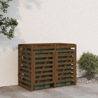 Containerberging dubbel massief grenenhout honingbruin 3