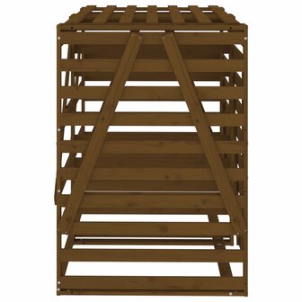 Containerberging dubbel massief grenenhout honingbruin 7