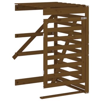 Containerberging dubbel massief grenenhout honingbruin 9