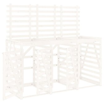 Containerberging drievoudig massief grenenhout wit 2
