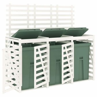 Containerberging drievoudig massief grenenhout wit 4